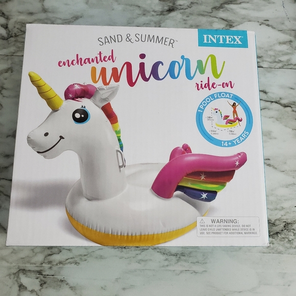 Intex Unicorn Inflatable Ride-On Pool Float - Picture 2 of 6